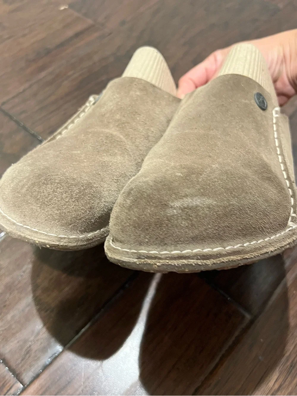 Birkenstock Men's Slip-On Suede Clogs in Brown